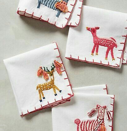 ผ้าเช็ดหน้า Animal Friends เซต 4 ผืน