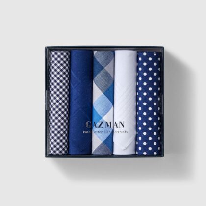 ผ้าเช็ดหน้า 3 ผืน ลายเพชรสีกรม