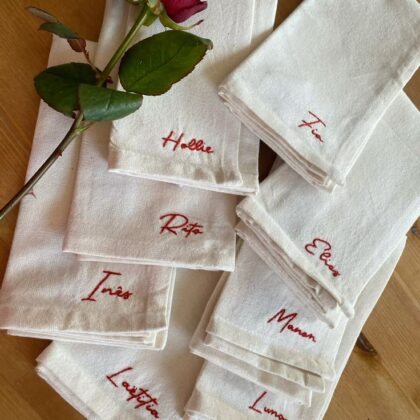 ชุดผ้าปักชื่อเป็นของขวัญ (3 ผืน)